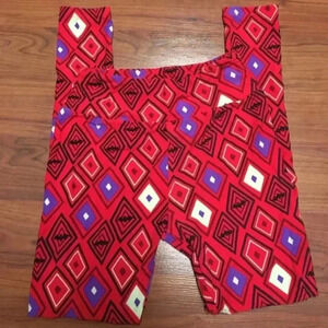 LulaRoe Women's Halloween  Red Bat Leggings